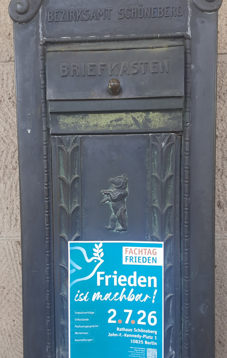 Foto © 2026 Friedel Bettina Plakat Fachtag Frieden
